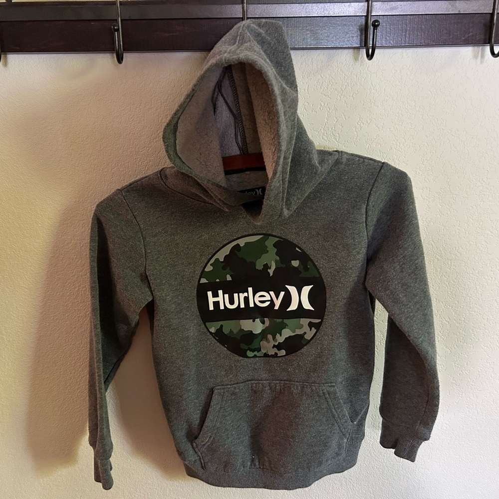 Hurley Gray and Camo Hoodie